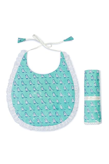 The Mama Project Birds On The Splurge Swaddle & Bib Bundle