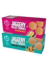 Early Foods Assorted Pack of 2 - Foxtail Almond and Multigrain Jaggery Cookies X 2, 150g each