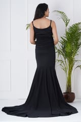 Plum and Peaches Black trail maternity photoshoot gown