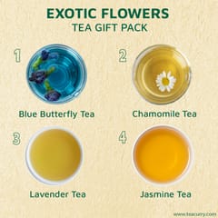 TEACURRY Exotic Flowers Gift Box - Tea Gift Set (100 Grams Loose)