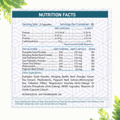 DHI DHT BLOCKER CONTAIN SAW PALMETTO & PUMPKIN SEED POWDER CONTROLS HAIR FALL & BOOST HAIR GROWTH - 60 VEG CAPSULES