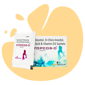 STOPCOS-O  (Myoinositol  Supplement Powder –  Myoinositol 2g, D-  chiroinositol 50 mg,  Folic Acid 200 ug &  Vitamin D3)