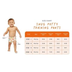 Snugkins - Snug Potty Training Pull-up Pants for Babies/ Toddlers/Kids . Reusable Potty Training Underwear for Girls and Boys . 100% Cotton. (Size 1, Fits 1 years - 2 years) - Pack of 2 - Kindergarten Tales
