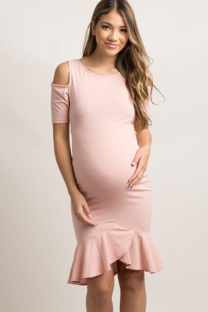 Ruffles Sexy Package buttocks Maternity Dresses