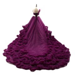 Purple Maternity Photoshoot Trail Gown