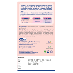 TRIMACARE™ 1 Advance Prenatal Vitamins for Pregnancy with folic acid, DHA, Iron, Zinc, Vit A & Omega 3|First Trimester