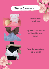 Canfem Triangle Shaped Light Weight Fabric Breast Prosthesis