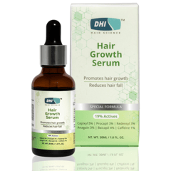 DHI Hair Growth Serum with 5% Capixyl, 3% Procapil, 3% Redensyl, 3% Anagain, 4% Baicapil & 1% Caffeine |19% Hair Growth Actives | For Hair Fall Control | Promotes Hair Growth | Increase Hair Density | For Men and Women | 30 ml