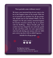 SheWings Rash-Free XXL Sanitary Pads for Women – 315mmUltra-ThinwithSoft Viscose Top Sheet & Wings | 12 Pads for Heavy Flow & Night Use