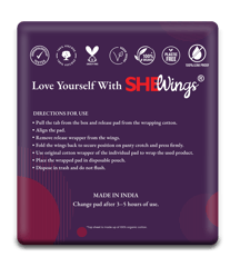 SheWings Rash-Free XXL Sanitary Pads for Women – 315mmUltra-ThinwithSoft Viscose Top Sheet & Wings | 12 Pads for Heavy Flow & Night Use