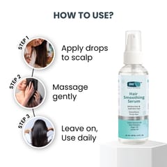 DHI Smoothing Hair Serum For Dry & Frizzy Hair | Moisturises & Hydrates Hair | Smoothness Hair Texture | Enriched with Sweet Almond Oil, Saw Palmetto, Argan Oil & Jojoba Oil | Antioxidant Properties | For Men & Women | Sulphate & Paraben Free | 100 ml