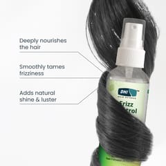 DHI Frizz Control Spray | Moisturizes & Hydrates Hair | Anti-Frizz Hair Spray for Dry & Frizzy Hair | Sulphate-Free, Paraben-Free | For Men Women |100 ml
